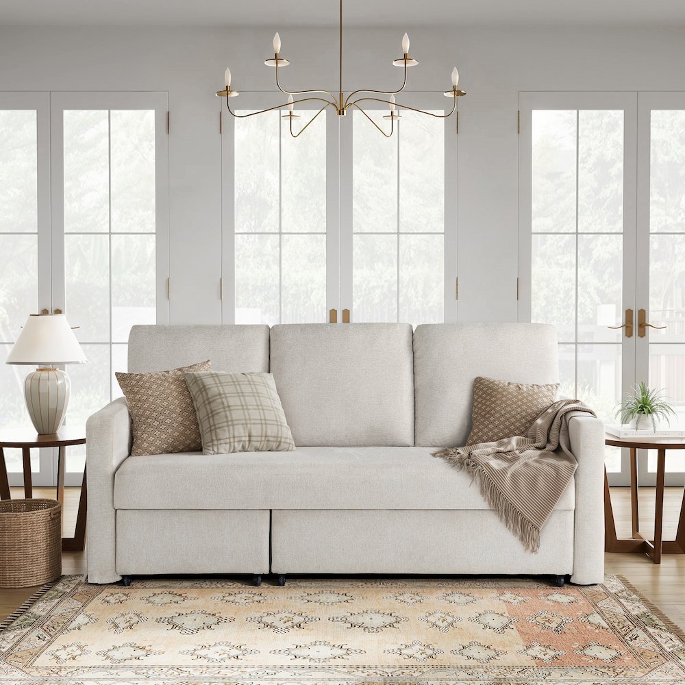 Mia Convertible Sofa Ivory
