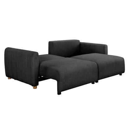 Galloway Convertible Sofa Charcoal Boucle