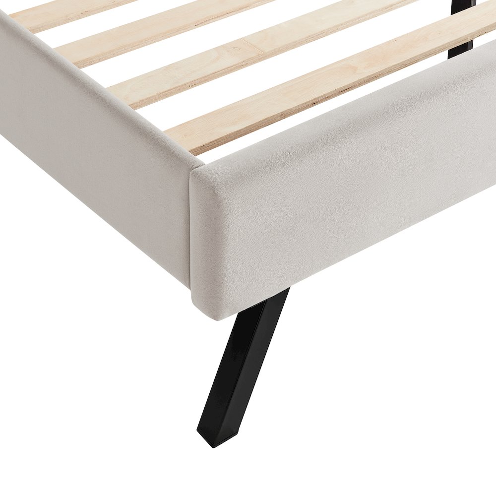 Adaline Upholstered Bed Queen Light Gray