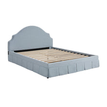 Caroline Upholstered Storage Bed Queen Blue