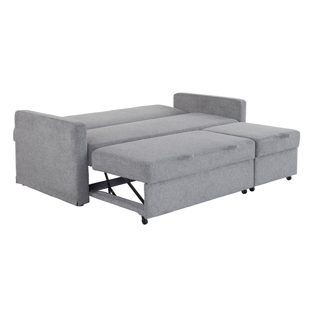 Mia Convertible Sofa Light Gray