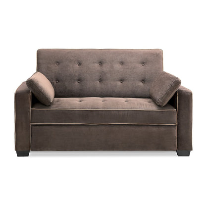 Augustine Full Convertible Loveseat Java