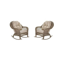 Outdoor Garden Patio 2 Pc Cappuccino Furniture Conversation Set