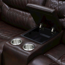 Max Power Recliner Living Room Set with LED Brown