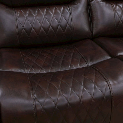 Max Power Recliner Living Room Set with LED Brown