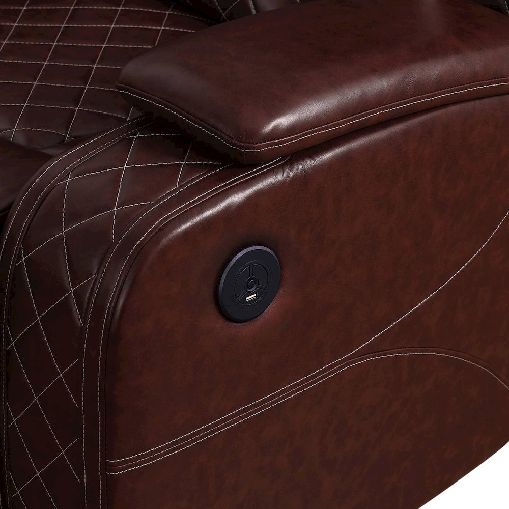 Max Power Recliner Living Room Set Brown