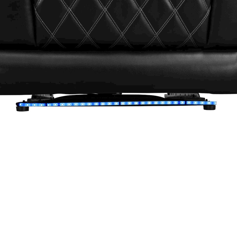 Black Breathable Leather Living Room Functional Chair Sofa