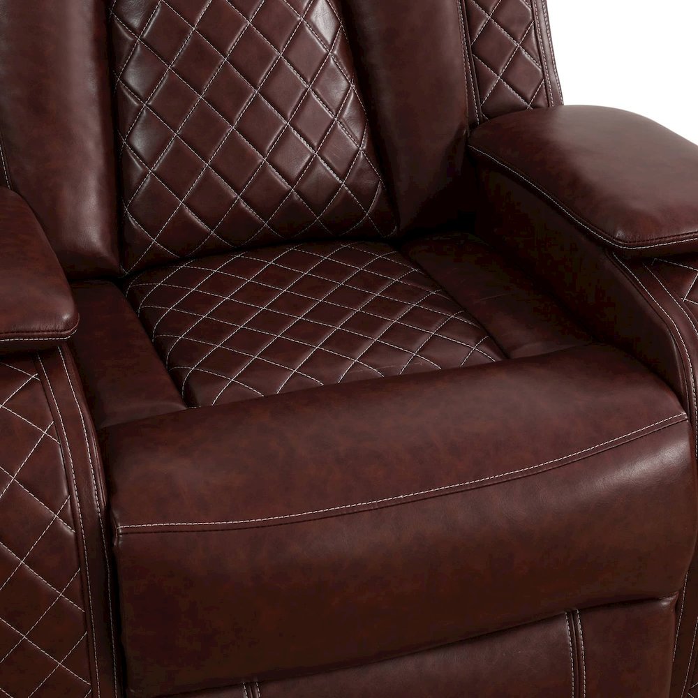Max Power Recliner Living Room Set Brown