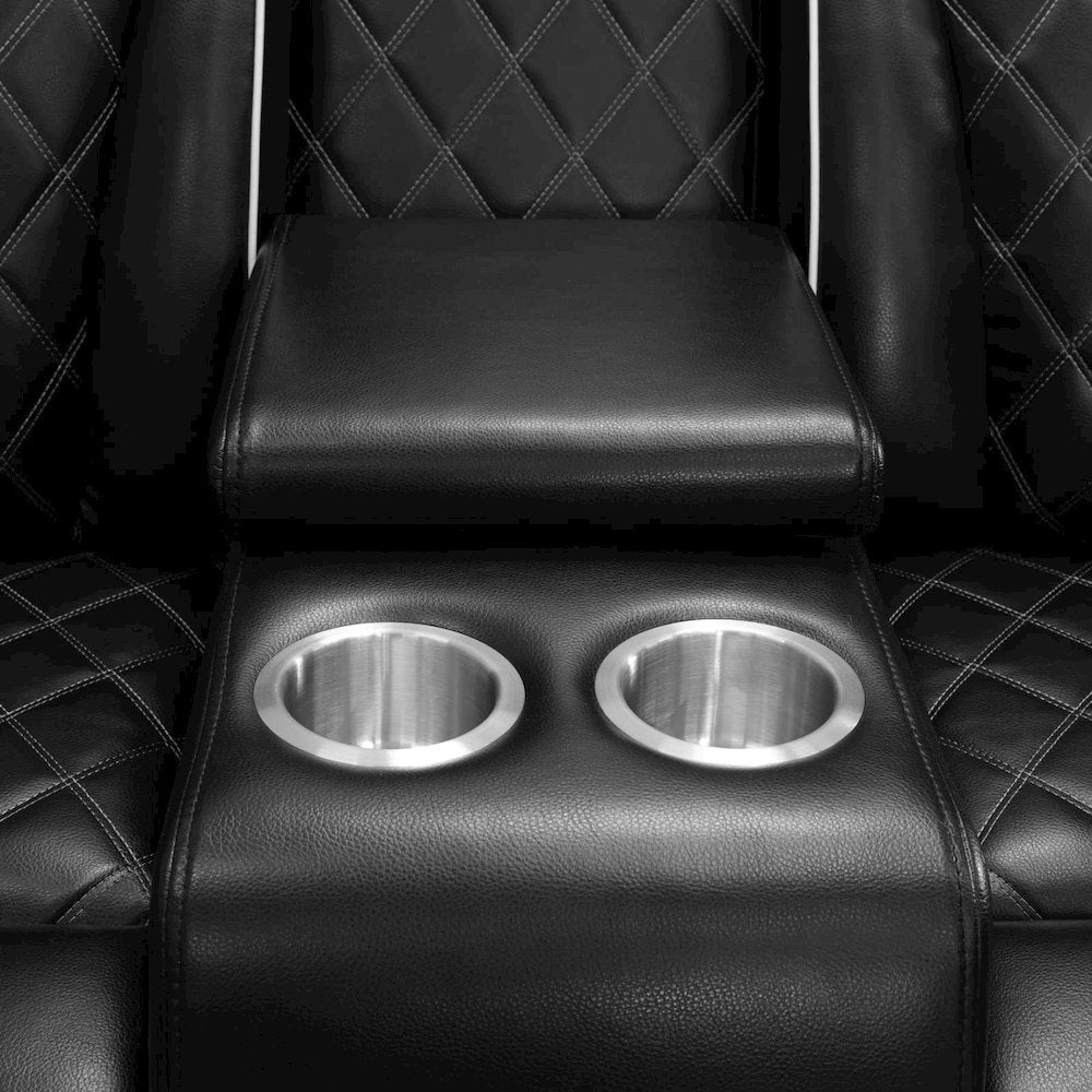 Max Power Recliner Living Room Set with LED Black
