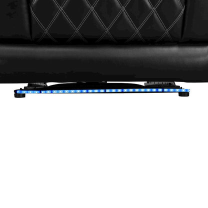 Max Power Recliner Living Room Set with LED Black