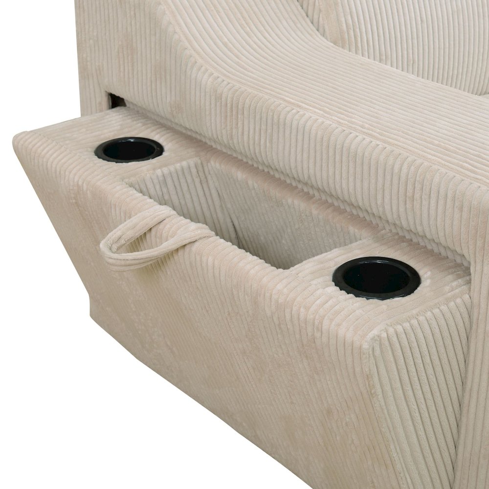 Max Power Recliner Living Room Set Off-White