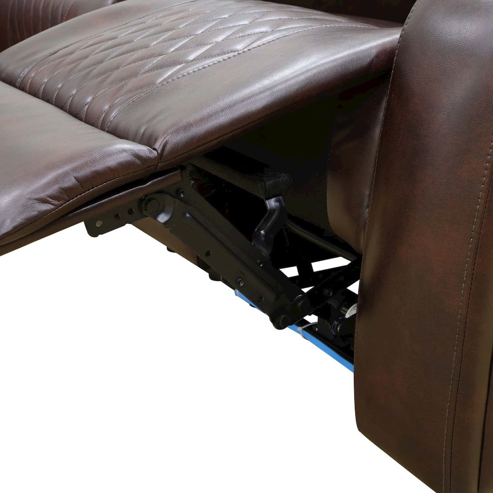 Max Power Recliner Living Room Set with LED Brown