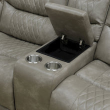 Max Power Recliner Living Room Set with LED Grey
