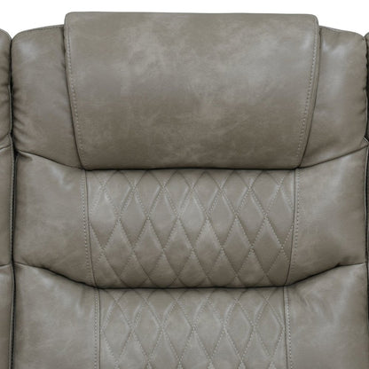 Max Power Recliner Living Room Set with LED Grey