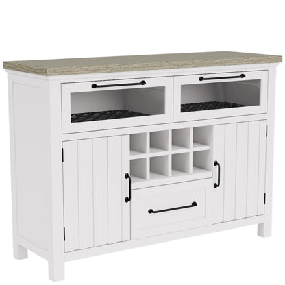 Buffet Cabinet with Storage – Beige Sideboard Cabinet and Buffet Table