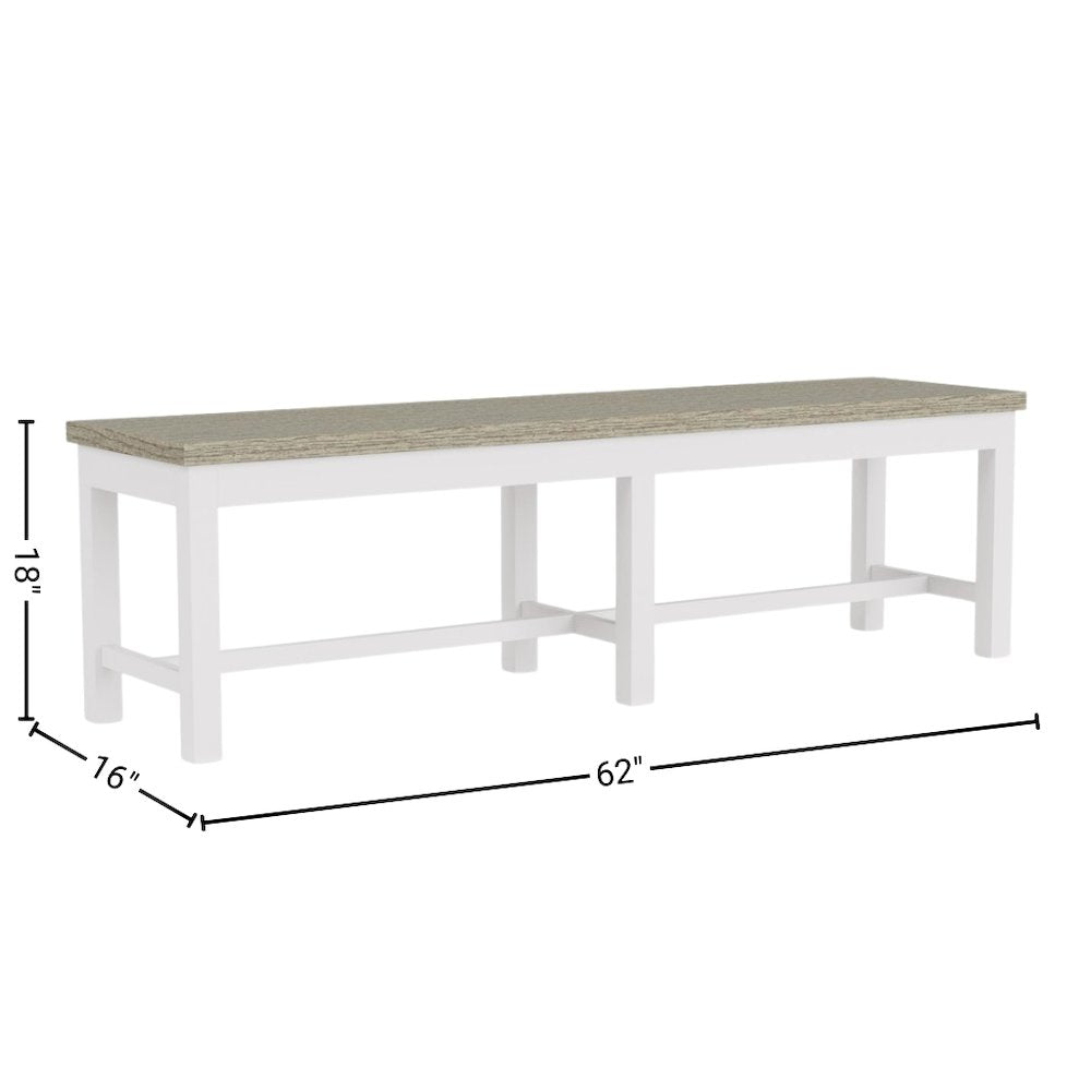Beige Upholstered Dining Bench – Elegant Bedroom or Bed Bench Option