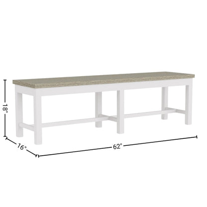 Beige Upholstered Dining Bench – Elegant Bedroom or Bed Bench Option