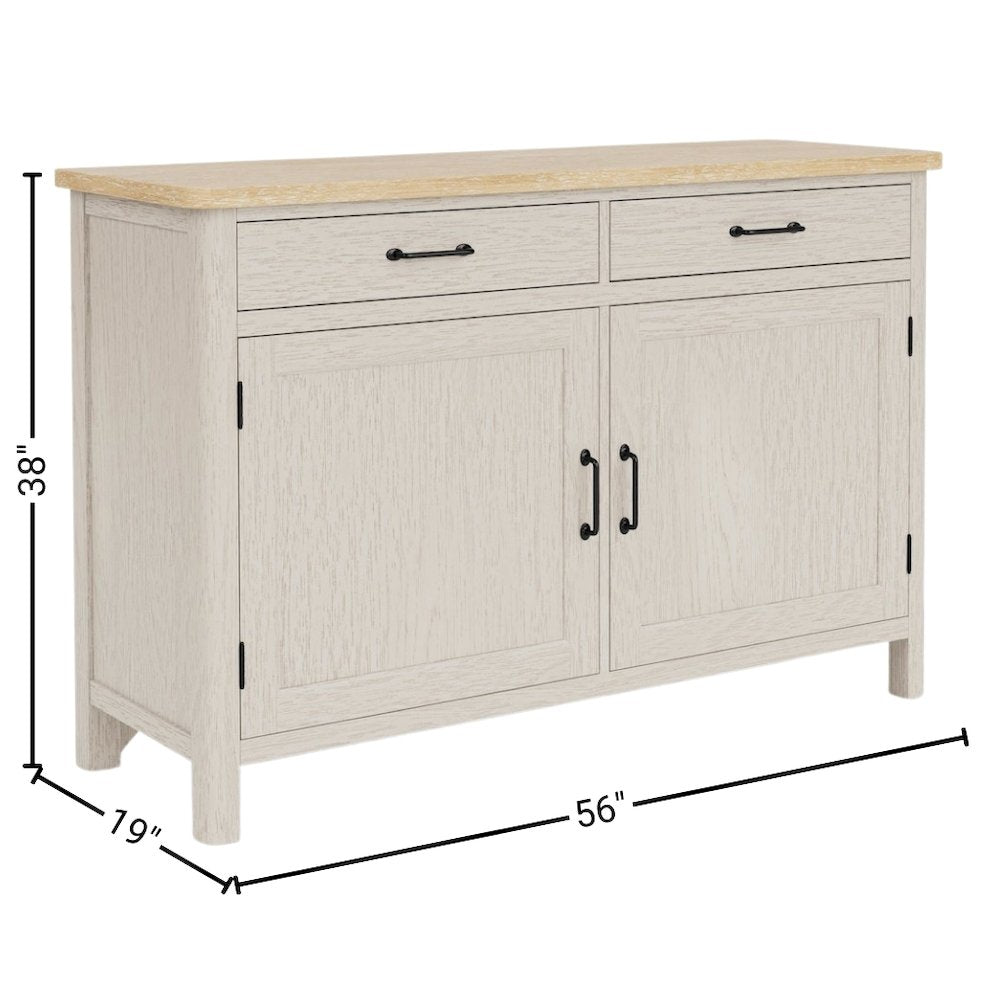 Buffet Cabinet with Storage – Beige Sideboard and Coffee Bar Cabinet