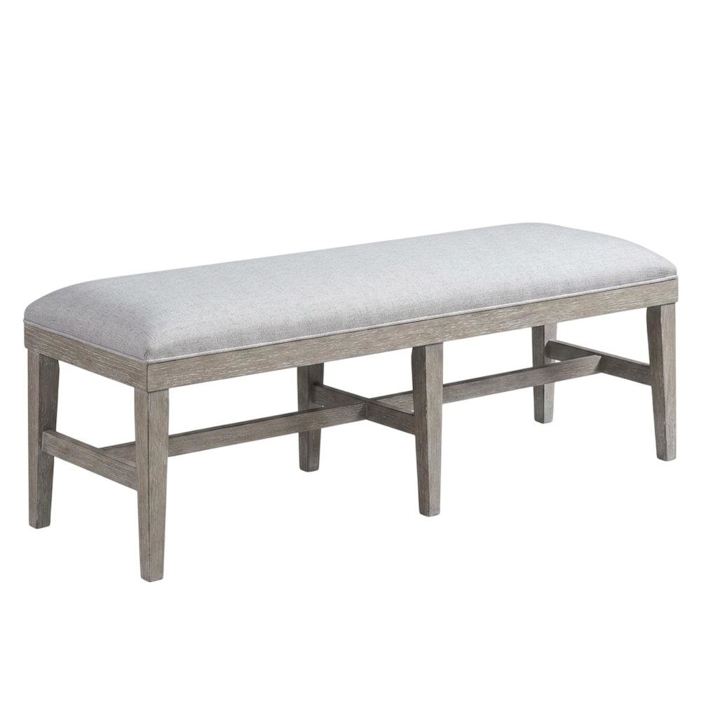 Gray Upholstered Bench – Dining, Bed, or Bedroom Bench with Wood Frame