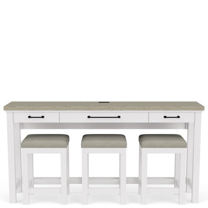 Cora Console Table with Three Stools