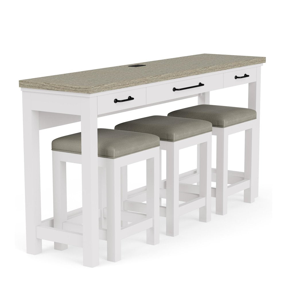 Cora Console Table with Three Stools