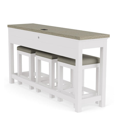Cora Console Table with Three Stools