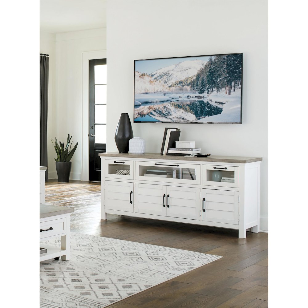 Cora White Media Console