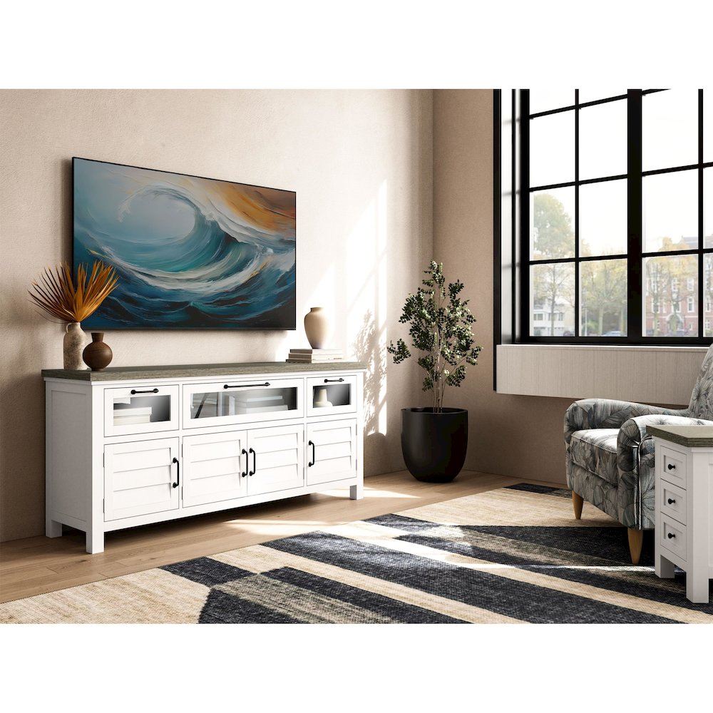 Cora White Media Console