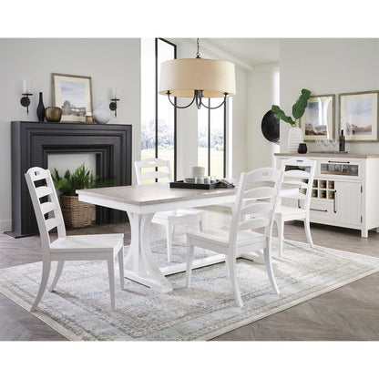 Cora White Trestle Dining Table
