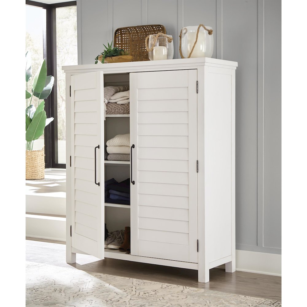 Cora White Storage Armoire