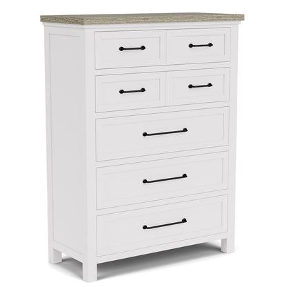 Cora White Five Drawer Chest