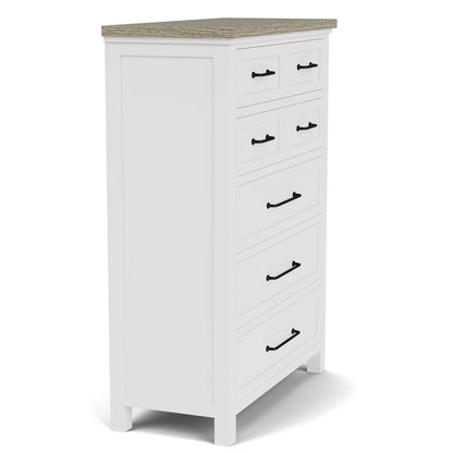 Cora White Five Drawer Chest