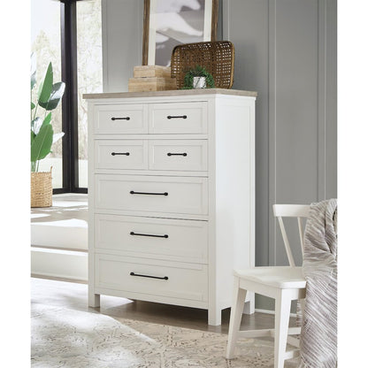 Cora White Five Drawer Chest