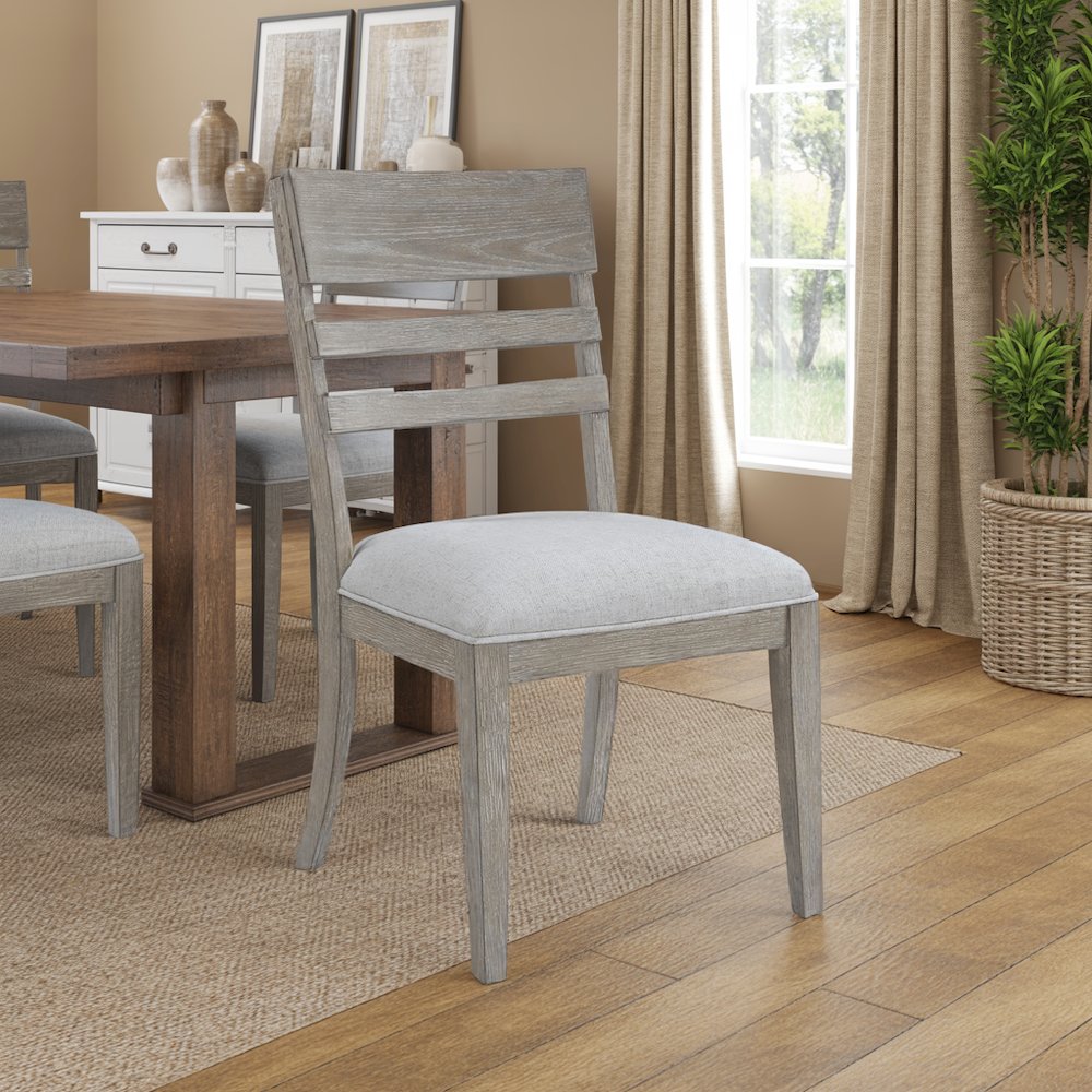 Gray Wooden Dining Chair for Kitchen Table and for Dining Table, Set of 2