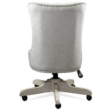 Brown Upholstered Swivel Chair – Armless Desk Chair for Office Work