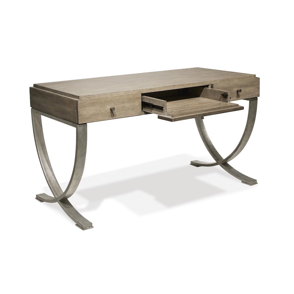 Wooden Desk with 3 Drawers – Brown Writing Desk with Storage for Office