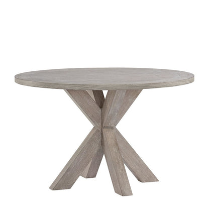 Gray Round Dining Table, 48 Inch Dining Table for Kitchen or Dining Room
