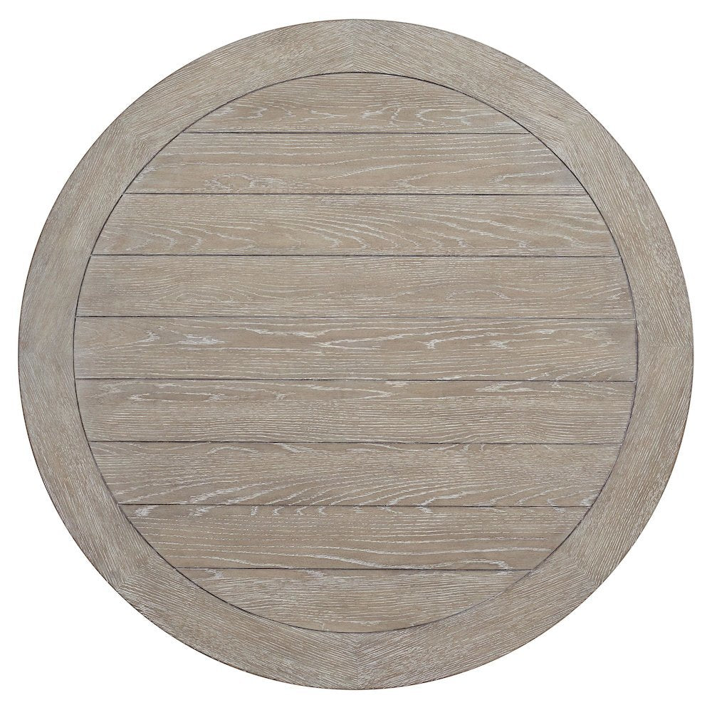 Gray Round Dining Table, 48 Inch Dining Table for Kitchen or Dining Room