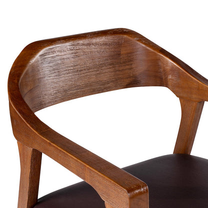 Rasmus Dining Armchairs - Chestnut Wire-Brush Finish - Set of 2