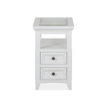 Heron Cove Chalk White Chairside End Table
