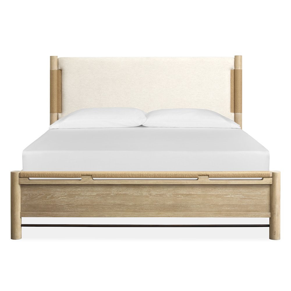 Sunset Cove Sanibel Brown Queen Panel Upholstered Bed