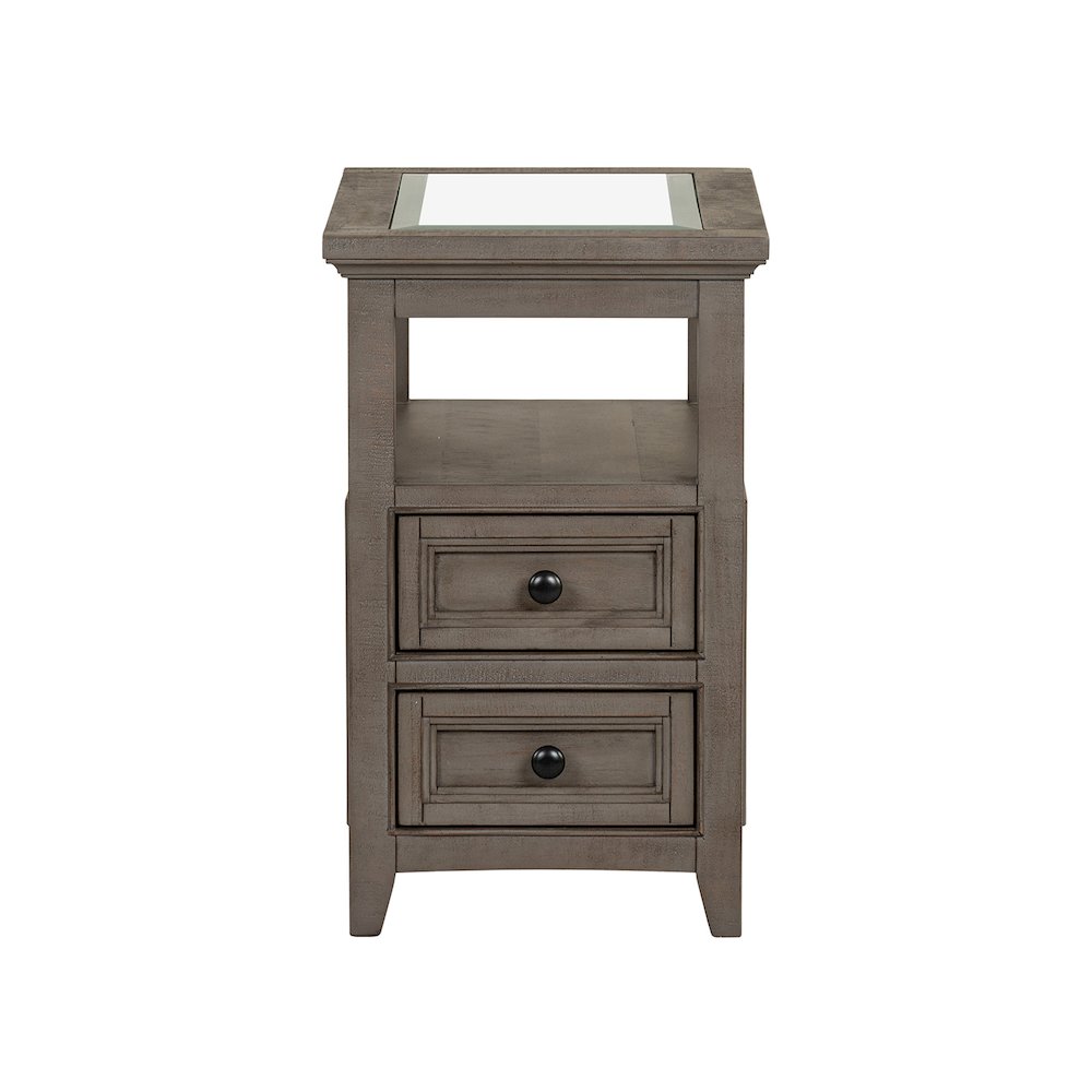 Paxton Place Dovetail Grey Chairside End Table