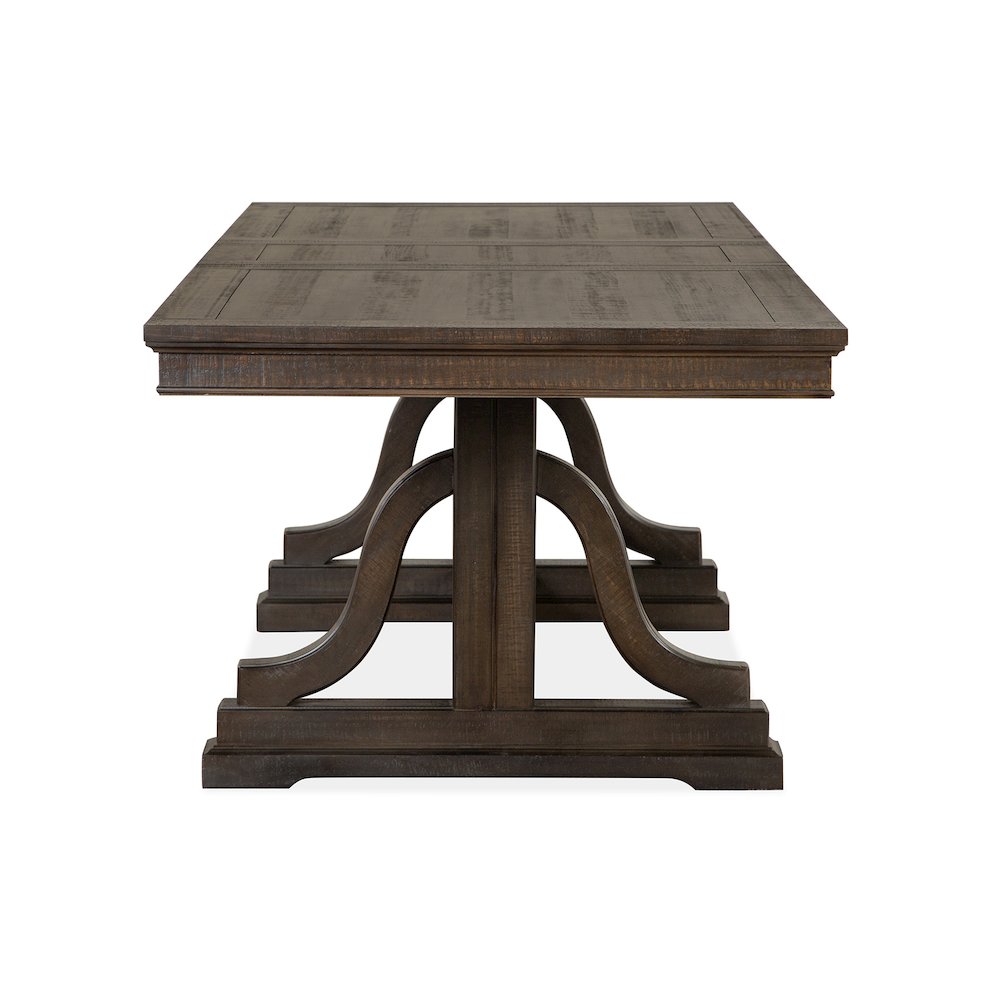 Westley Falls Graphite Extendable Trestle Dining Table
