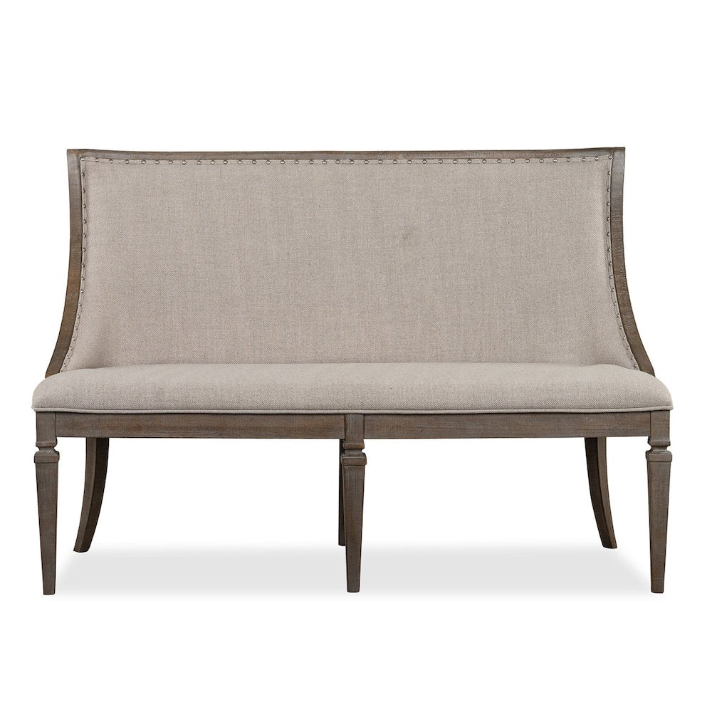 Lancaster Dovetail Grey Upholstered Bench