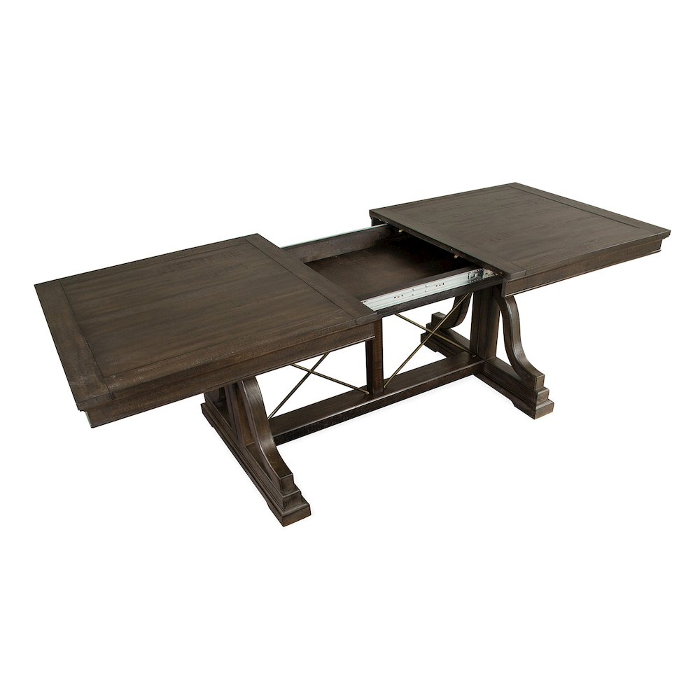 Westley Falls Graphite Extendable Trestle Dining Table