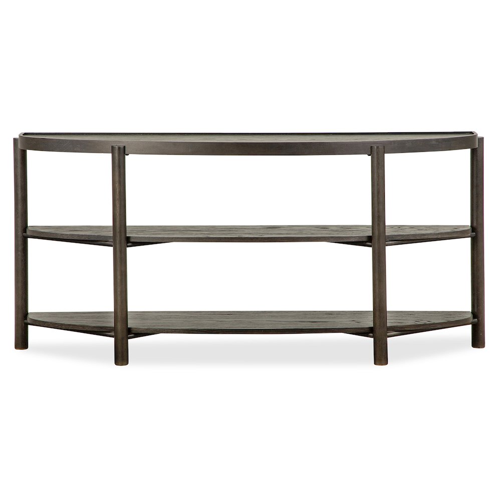 Hadleigh Black Coffee Bean Demilune Sofa Table