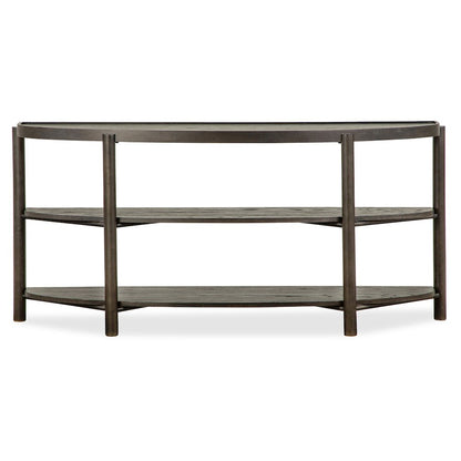 Hadleigh Black Coffee Bean Demilune Sofa Table