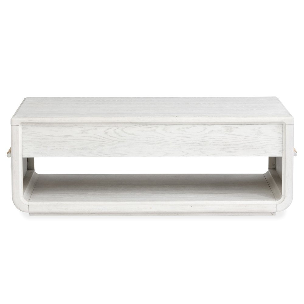 Sunset Cove Moonlight Pearl Rectangular Cocktail Table With Casters
