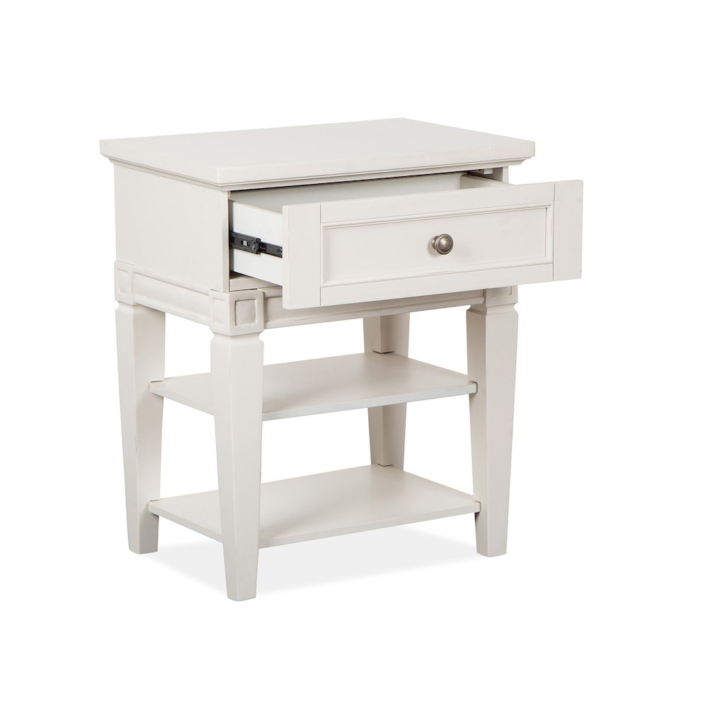 Willowbrook Egg Shell White With Slight Rub Through Open Nightstand