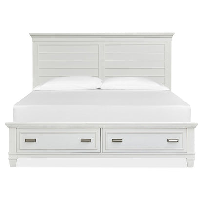 Charleston White Dove King White Panel Storage Bed